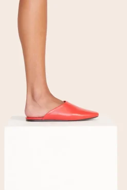 STAUD ABBY SLIPPER  RED ROSE REDROSE