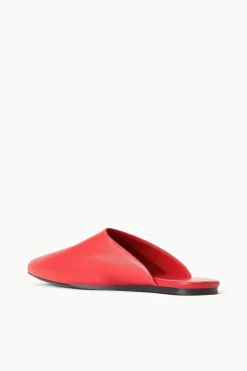 STAUD ABBY SLIPPER RED ROSE REDROSE