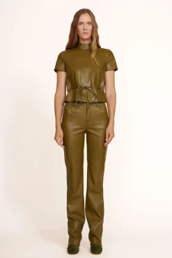 STAUD AIMEE SHORT BOOT  OLIVE SUEDE OLIVESUEDE Online