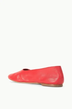 STAUD ALBA BALLET FLAT RED ROSE REDROSE Online