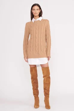 STAUD ALDRIN DRESS  CAMEL WHITE CAMELWHITE Discount