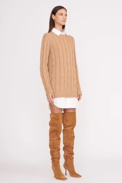STAUD ALDRIN DRESS  CAMEL WHITE CAMELWHITE Discount
