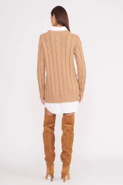 STAUD ALDRIN DRESS  CAMEL WHITE CAMELWHITE Discount