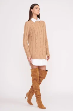 STAUD ALDRIN DRESS  CAMEL WHITE CAMELWHITE Discount