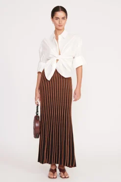 STAUD ALEIDA SKIRT  TAN BLACK TANBLACK Discount