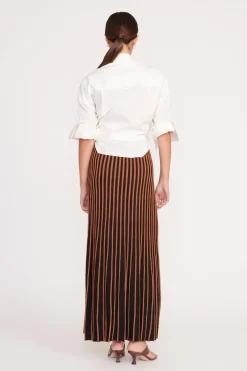 STAUD ALEIDA SKIRT  TAN BLACK TANBLACK Discount