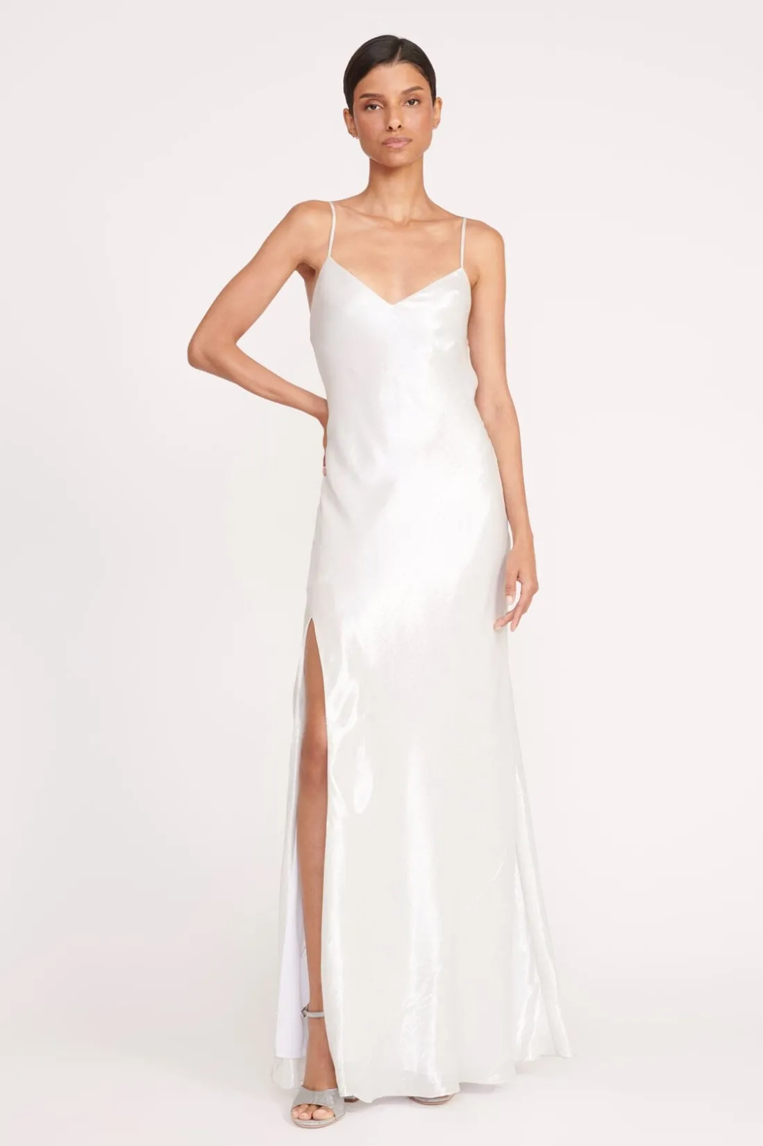 STAUD ALEXA DRESS SILVER Online