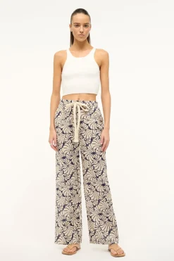 STAUD ALIZE PANT  NAVY SCALLOP BLOCK PRINT NAVYSCALLOPBLOCKPRINT Discount