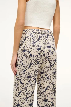 STAUD ALIZE PANT  NAVY SCALLOP BLOCK PRINT NAVYSCALLOPBLOCKPRINT Discount