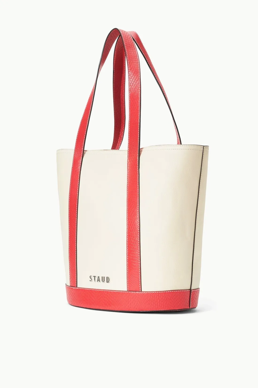 STAUD ALLORA TOTE CREAM RED ROSE REDROSE Clearance