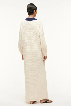 STAUD ALTEA DRESS IVORY NAVY IVORYNAVY New