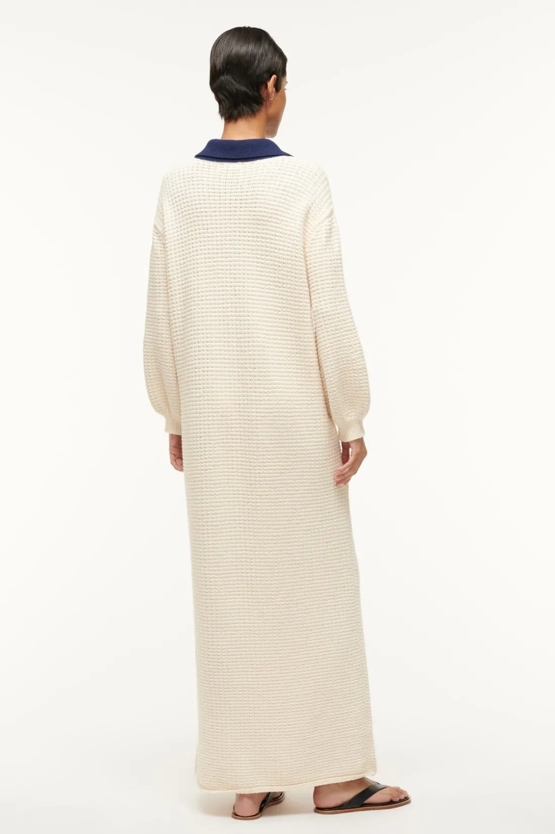 STAUD ALTEA DRESS IVORY NAVY IVORYNAVY New