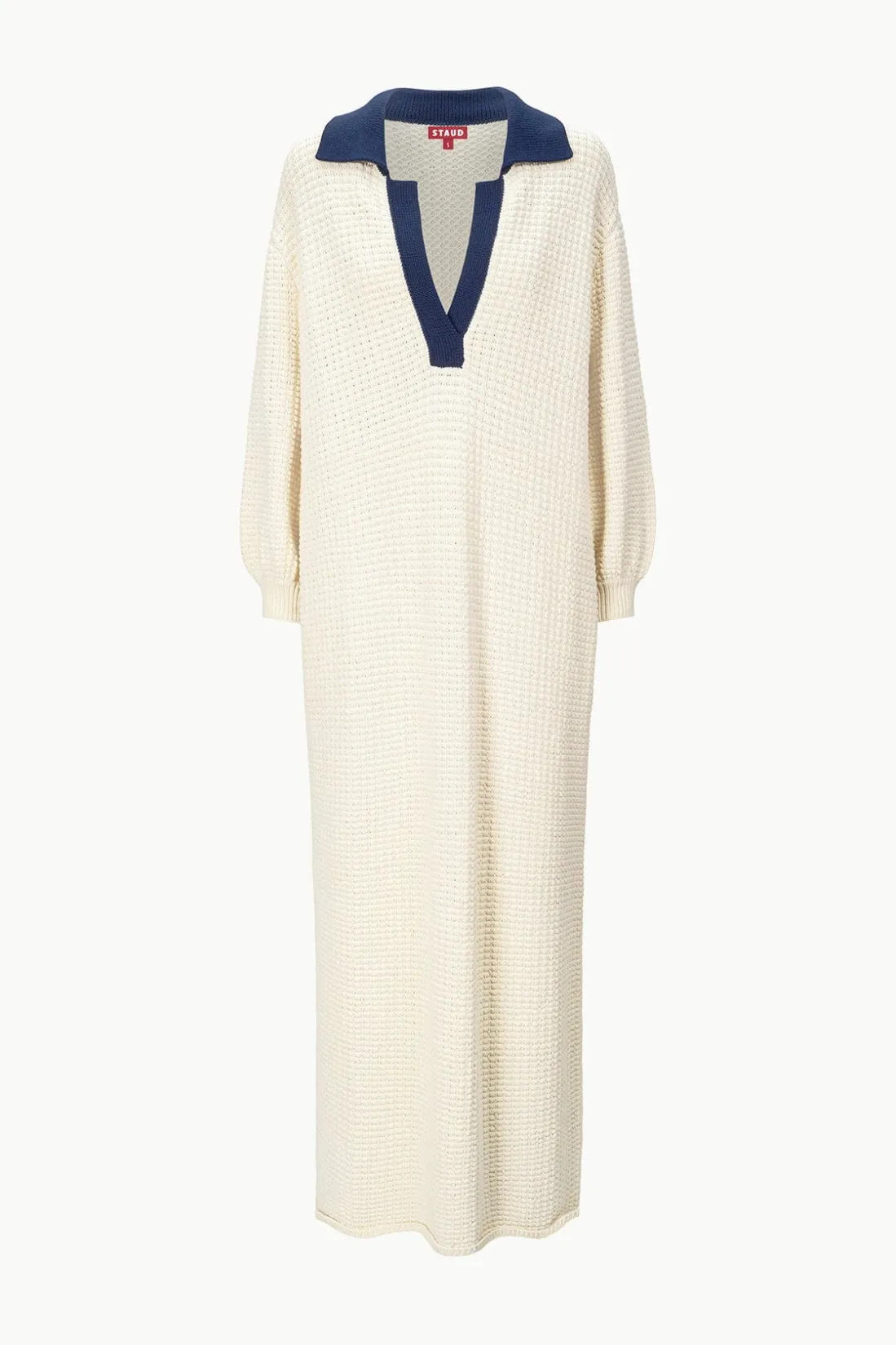 STAUD ALTEA DRESS IVORY NAVY IVORYNAVY New