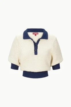 STAUD ALTEA SWEATER  IVORY NAVY IVORYNAVY Online