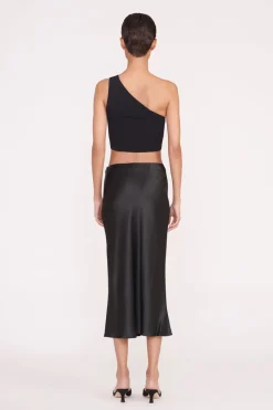 STAUD ANGELA SKIRT   BLACK Discount