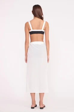 STAUD ANGELICA COVERUP SKIRT   WHITE Hot