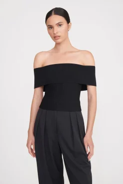 STAUD ARTISTRY TOP   BLACK Sale