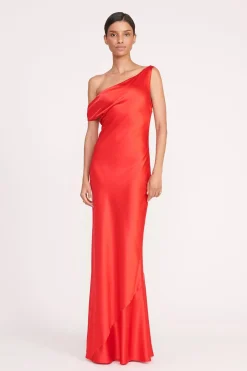 STAUD ASHANTI DRESS  RED ROSE REDROSE Hot