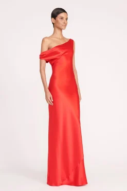 STAUD ASHANTI DRESS RED ROSE REDROSE Hot
