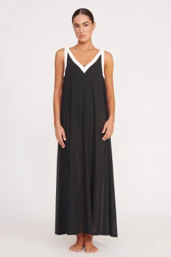 STAUD AVELINE COVERUP DRESS BLACK WHITE BLACKWHITE Hot