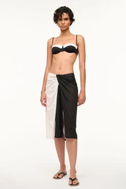 STAUD AZALEA COVERUP SKIRT WHITE BLACK WHITEBLACK Outlet