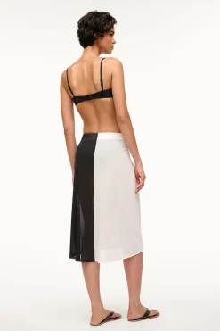 STAUD AZALEA COVERUP SKIRT  WHITE BLACK WHITEBLACK Outlet