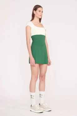 STAUD BACKSPIN DRESS  COURT GREEN IVORY COURTGREENIVORY Online