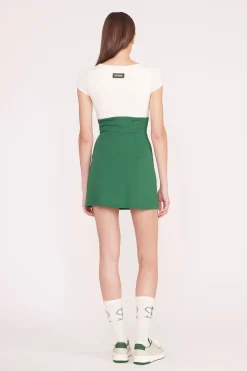 STAUD BACKSPIN DRESS COURT GREEN IVORY COURTGREENIVORY Online