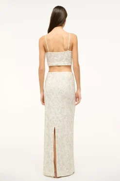 STAUD BARLETTA SKIRT   IVORY