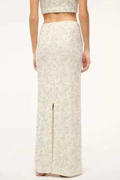 STAUD BARLETTA SKIRT   IVORY
