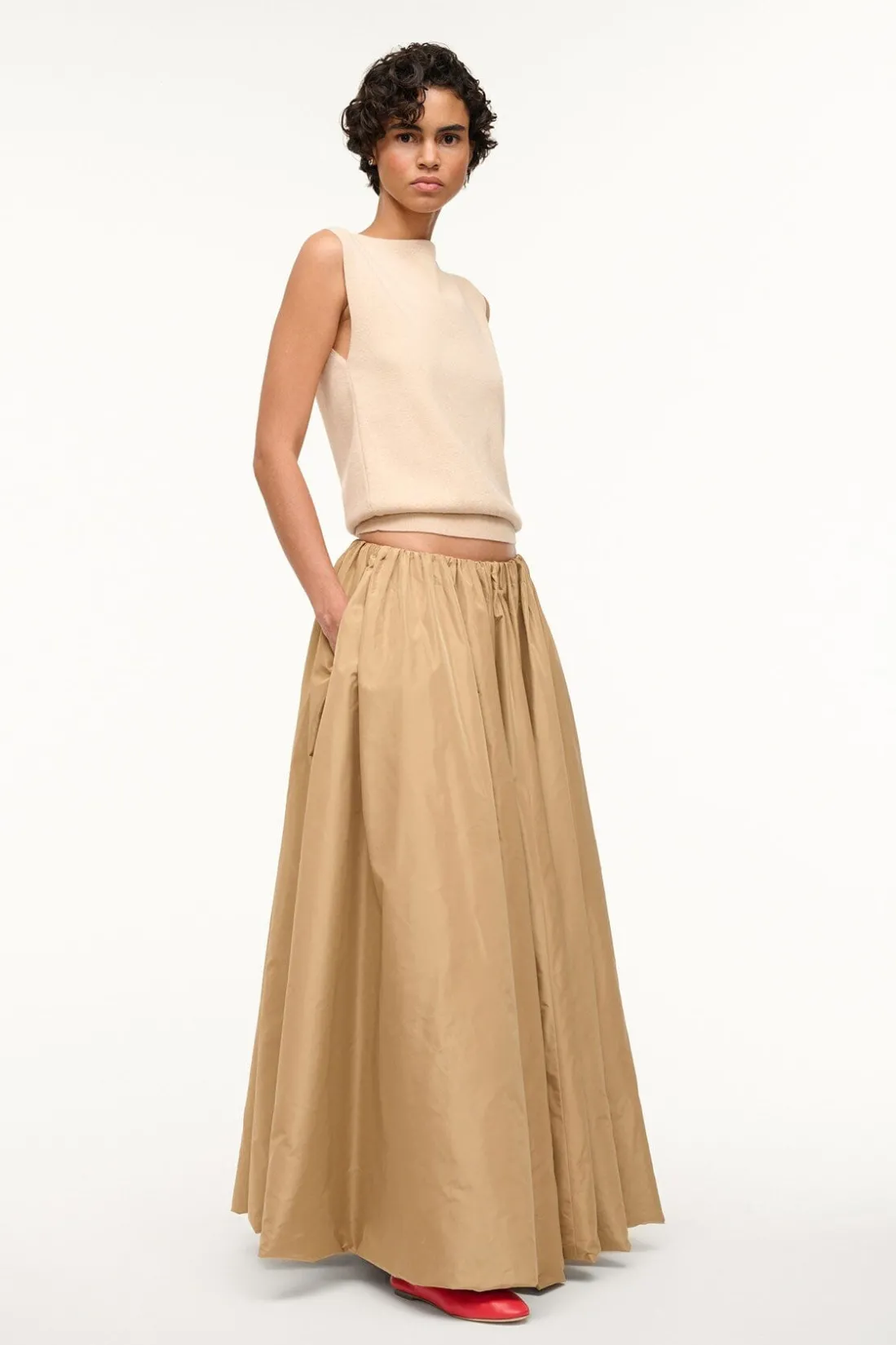 STAUD BELLAGIO SKIRT FAWN Hot