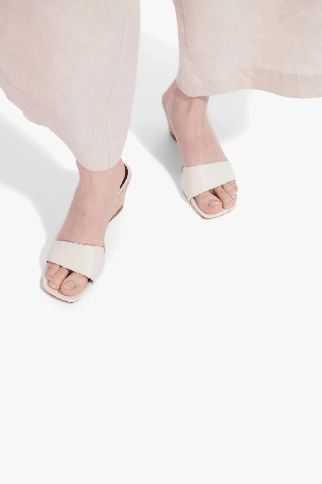 STAUD BILLIE ESPADRILLE WEDGE NATURAL CREAM NATURALCREAM