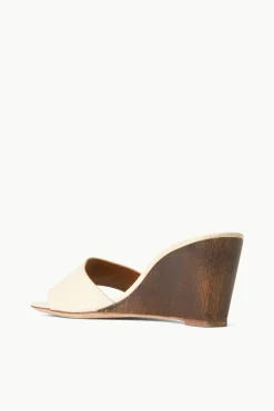 STAUD BILLIE WEDGE  CREAM WOOD CREAMWOOD Sale