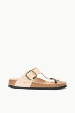 STAUD BIRKENSTOCK GIZEH BIG BUCKLE SANDAL  HIGH SHINE NEW BEIGE HIGHSHINENEWBEIGE Clearance