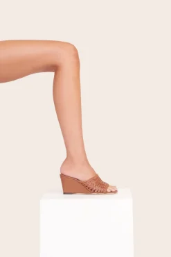 STAUD BLAIR WOVEN WEDGE   TAN