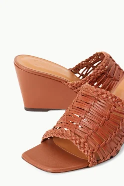 STAUD BLAIR WOVEN WEDGE   TAN