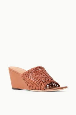 STAUD BLAIR WOVEN WEDGE   TAN