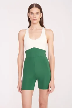 STAUD BOUNCE SHORT UNITARD  COURT GREEN IVORY COURTGREENIVORY Sale