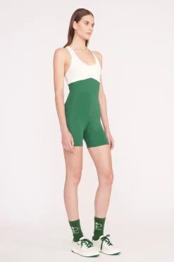 STAUD BOUNCE SHORT UNITARD COURT GREEN IVORY COURTGREENIVORY Sale