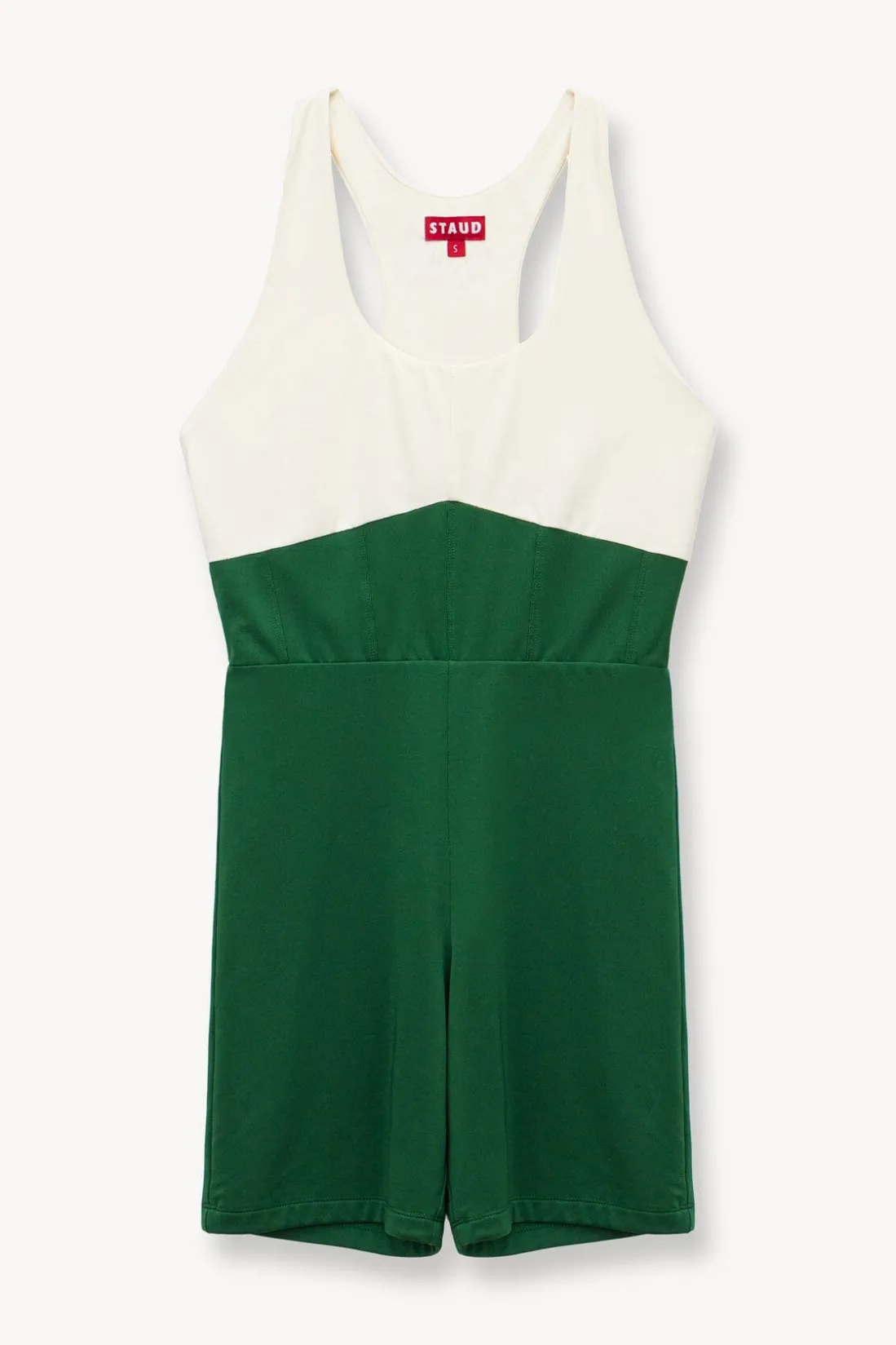 STAUD BOUNCE SHORT UNITARD COURT GREEN IVORY COURTGREENIVORY Sale