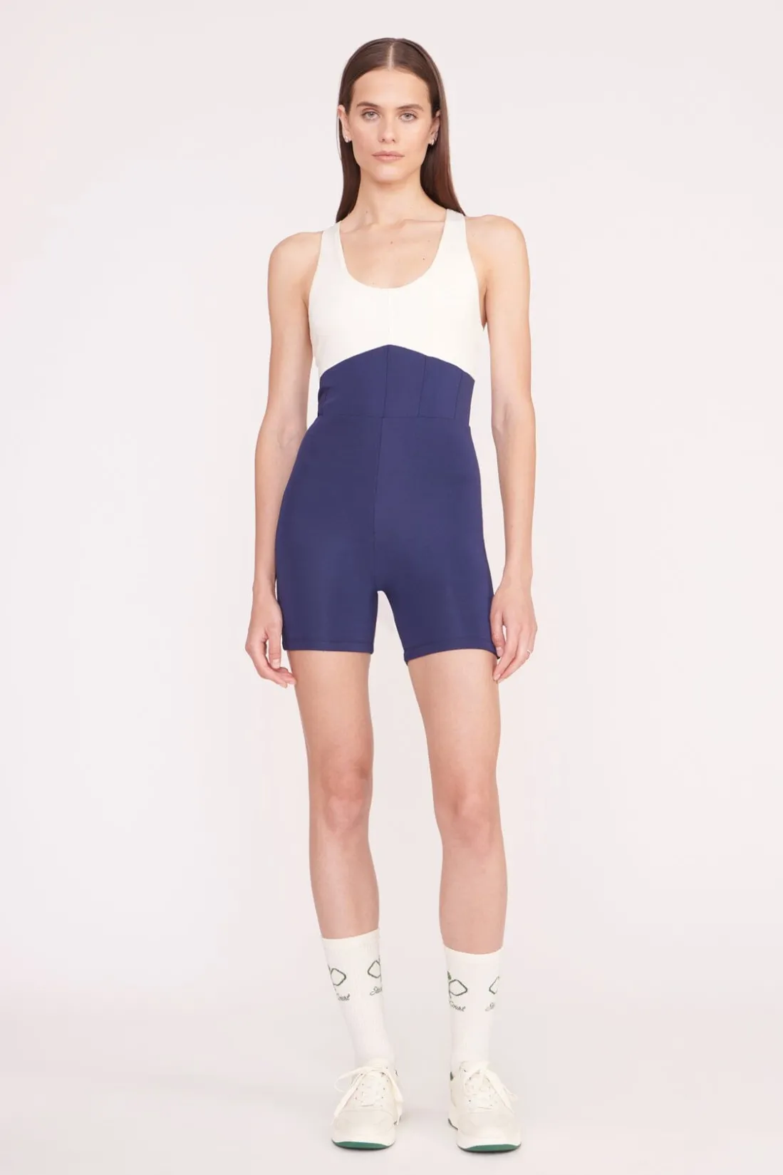 STAUD BOUNCE SHORT UNITARD NAVY IVORY NAVYIVORY Sale