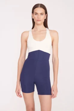 STAUD BOUNCE SHORT UNITARD  NAVY IVORY NAVYIVORY Sale