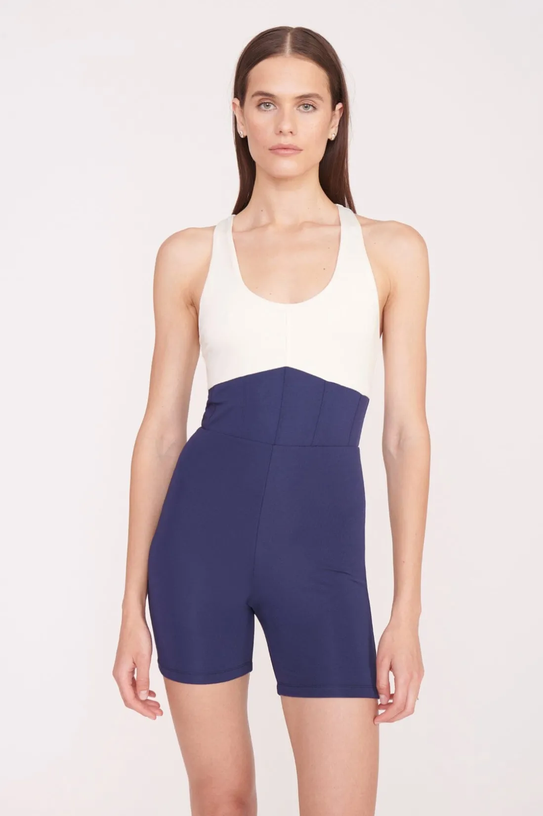 STAUD BOUNCE SHORT UNITARD NAVY IVORY NAVYIVORY Sale
