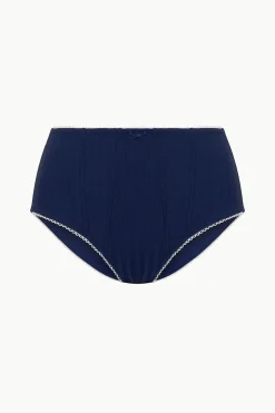 STAUD BRENTON HIGH RISE BIKINI BOTTOM NAVY WHITE NAVYWHITE Outlet
