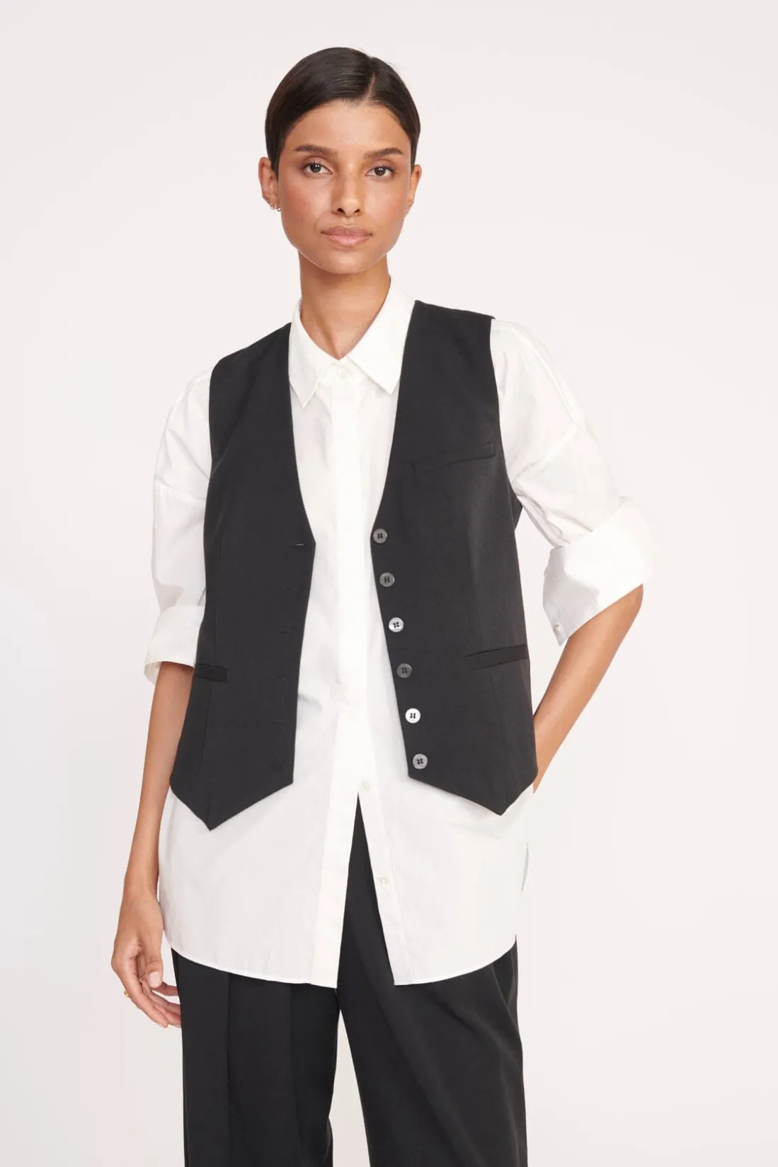 STAUD BRETT VEST BLACK