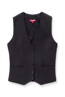 STAUD BRETT VEST BLACK