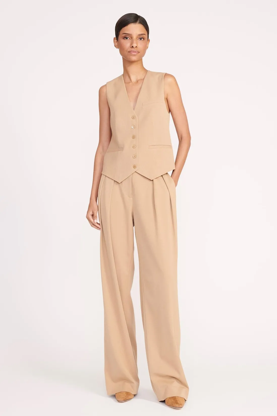 STAUD BRETT VEST CAMEL Outlet