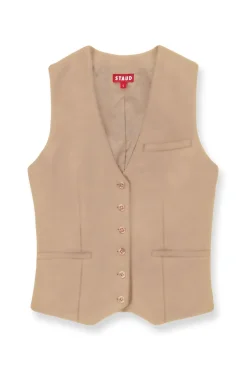 STAUD BRETT VEST CAMEL Outlet