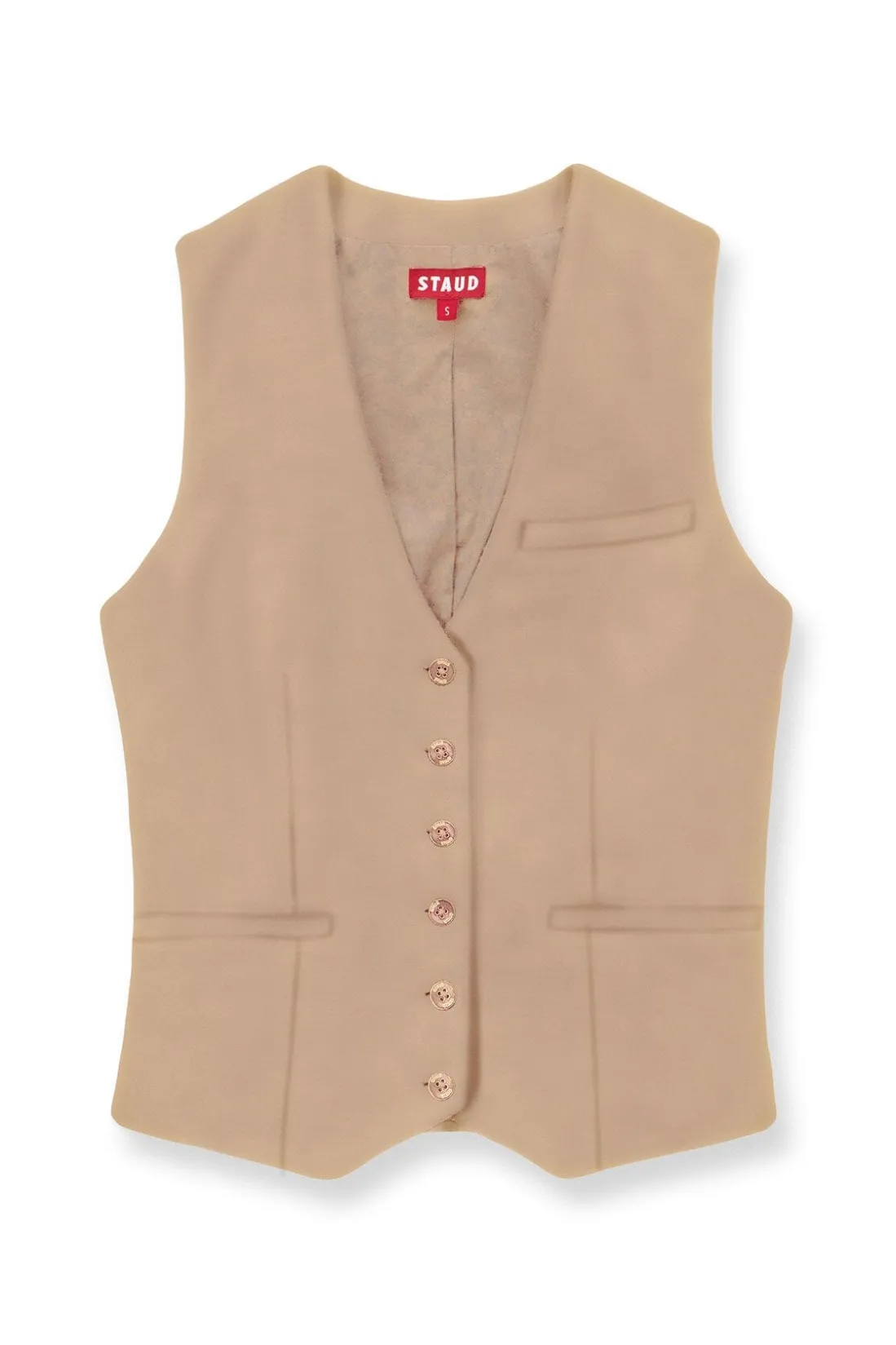 STAUD BRETT VEST CAMEL Outlet