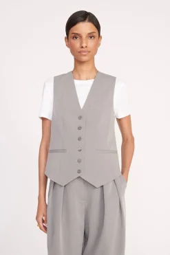STAUD BRETT VEST HEATHER GREY HEATHERGREY Hot